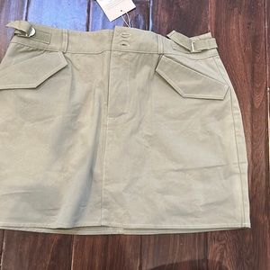 Mini skirt size medium, olive green NWT